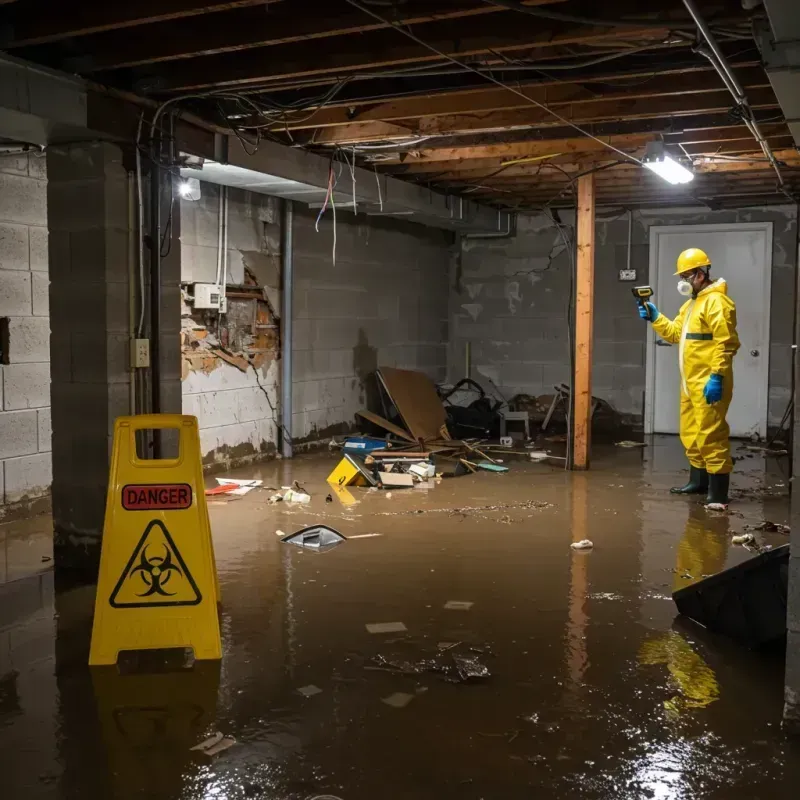 Flooded Basement Electrical Hazard in Saint David, AZ Property